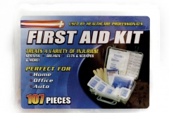 10381 107 Piece First Aid Kit In Plastic Case