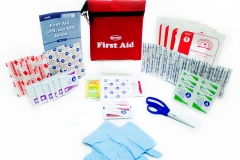 10390 45 Piece First Aid Kit in Attachable Pouch.