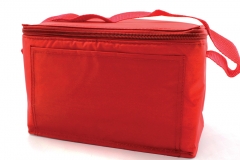 11643 Blank Red Vinyl Cooler Bag with handle